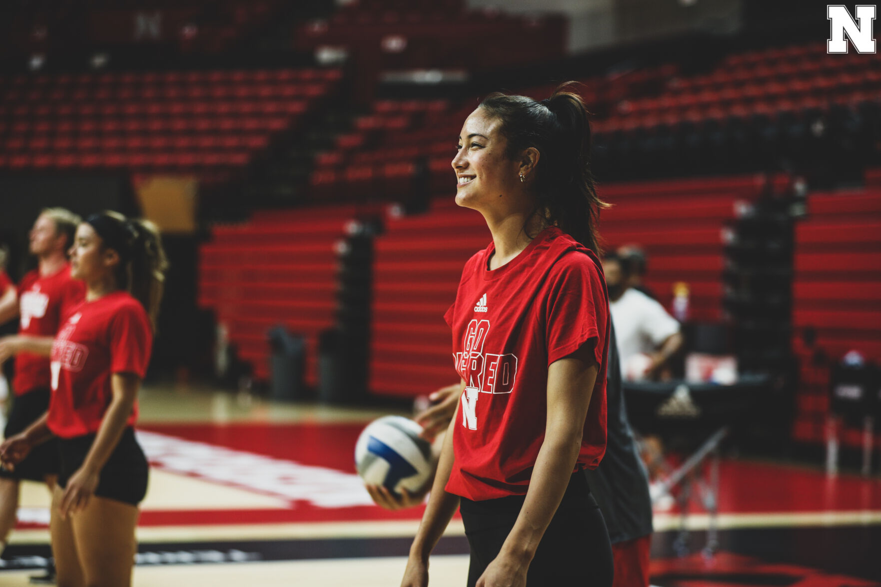 Nebraska volleyball practice, 8.5